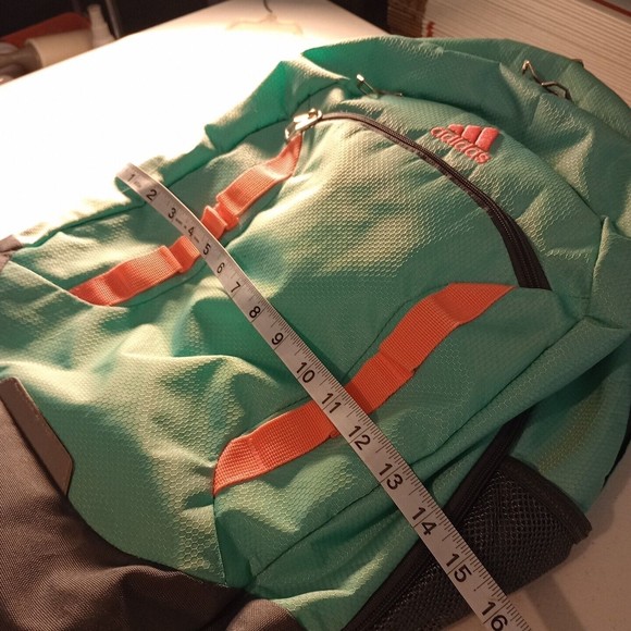 Adidas Mint Green & Gray Backpack load spring large pockets - Picture 9 of 10